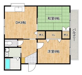 グリーンハイツ筑紫台Ｂの物件間取画像